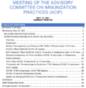 Meeting of the Advisory Committee on Immunization Practices ACIP MAY 12 2021
