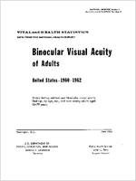 Binocular visual acuity of adults United States 19601962
