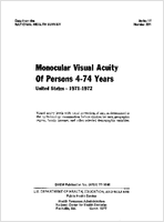 Monocular visual acuity of persons 474 years United States 19711972