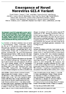 Emergence of Novel Norovirus GII4 Variant