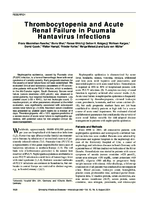 Thrombocytopenia and Acute Renal Failure in Puumala Hantavirus Infections