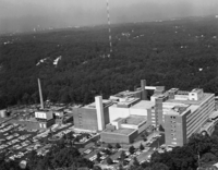 1967 aerial view of Communicable Disease Center on Clifton Rd Atlanta GA looking west