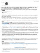 CDCs National Institute for Occupational Safety and Health Launches First Federal Campaign for Hospitals to Tackle Healthcare Workers Burnout