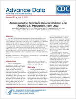 Anthropometric Reference Data for Children and Adults US Population 19992002