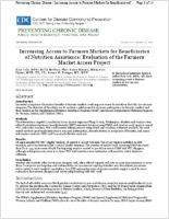 Increasing Access to Farmers Markets for Beneficiaries of Nutrition Assistance Evaluation of the Farmers Market Access Project