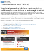 Viaggiatori Provenienti da Paesi Con Trasmissione Sostenuta in Corso Diffusa in Arrivo Negli Stati Uniti March 6 2020