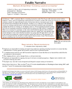 Fatality Narrative Mechanic Killed When Tunneling Locomotive Crashes