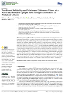 TestRetest Reliability and Minimum Difference Values of a Novel and Portable Upright Row Strength Assessment in Probation Officers