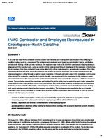 HVAC Contractor and Employee Electrocuted in CrawlspaceNorth Carolina FACE 9417