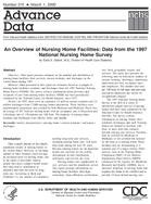 An Overview of Nursing Home Facilities Data From the 1997 National Nursing Home Survey