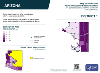 AZ Congressional District 01 Stroke and Federally Qualified Health Centers Map 119th Congress