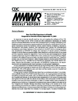 MMWR Morbidity and Mortality Weekly Report Vol 50 No 38 September 28 2001