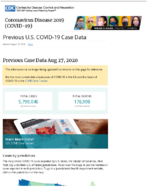 Previous US COVID19 Case Data Updated August 27 2020 August 27 2020