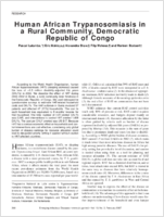 Human African Trypanosomiasis in a Rural Community Democratic Republic of Congo