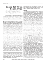 Lagos Bat Virus South Africa