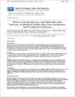 Tobacco Use Among Iraq and AfghanistanEra Veterans A Qualitative Study of Barriers Facilitators and Treatment Preferences