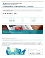 Casos de enfermedad del coronavirus COVID19 casos en los EE UU ltima actualizacin 1 de junio del 2020