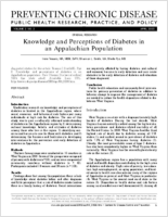 Knowledge and Perceptions of Diabetes in an Appalachian Population
