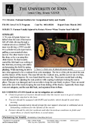 Farmer Fatally Injured by Rotary Mower When Tractor Seat Falls Off