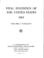 Vital Statistics of the United States 1963 Volume INatality