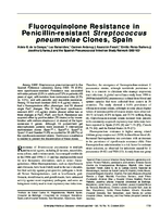 Fluoroquinolone Resistance in Penicillinresistant Streptococcus pneumoniae Clones Spain