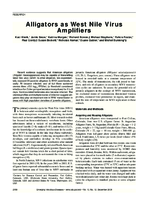 Alligators as West Nile Virus Amplifiers