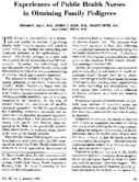 Experiences of public health nurses in obtaining family pedigrees