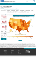 United States COVID19 Cases and Deaths by State Reported to the CDC Since January 22 2020 US COVID19 Cases Reported to the CDC in the Last 7 Days by StateTerritory Oct 12 2020