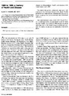 1889 To 1989 A Century Of Health And Disease