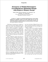 Emergence of related nontoxigenic Corynebacterium diphtheriae biotype mitis strains in Western Europe