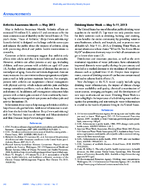 MMWR Announcements Arthritis Awareness Month  May 2013