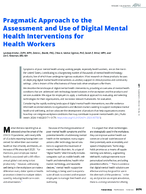 Pragmatic Approach to the Assessment and Use of Digital Mental Health Interventions for Health Workers