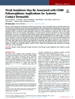 Weak Sensitizers May Be Associated with CD80 Polymorphisms Implications for Systemic Contact Dermatitis