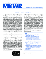 MMWR Morbidity and Mortality Weekly Report Vol 61 No 15 April 20 2012