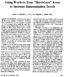 Using workers from hardcore areas to increase immunization levels