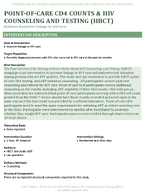 POINTOFCARE CD4 COUNTS  HIV COUNSELING AND TESTING HBCT