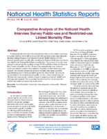 Comparative analysis of the National Health Interview Survey publicuse and restricteduse  linked mortality files