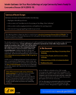 Interim Guidance Get Your Mass Gatherings or Large Community Events Ready for Coronavirus Disease 2019 COVID19 March 12 2020