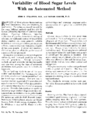 Variability of blood sugar levels with an automated method