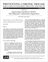 Improving Population Health The Business Community Imperative