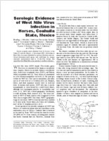 Serologic Evidence of West Nile Virus Infection in Horses Coahuila State Mexico
