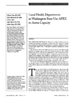 Local health departments in Washington State use APEX to assess capacity
