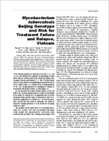 Mycobacterium tuberculosis Beijing Genotype and Risk for Treatment Failure and Relapse Vietnam