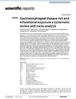 Gastroesophageal Disease Risk and Inhalational Exposure a Systematic Review and MetaAnalysis