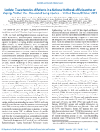 Update Characteristics of Patients in a National Outbreak of ECigarette or Vaping Product UseAssociated Lung Injuries  United States October 2019