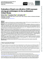 Evaluation of HandArm Vibration HAV Exposure Among Groundskeepers in the Southeastern United States