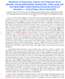 Correction Symptoms of Depression Anxiety PostTraumatic Stress Disorder and Suicidal Ideation Among State Tribal Local and Territorial Public Health Workers During the COVID19 Pandemic  United States MarchApril 2021