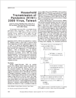 Household Transmission of Pandemic H1N1 2009 Virus Taiwan