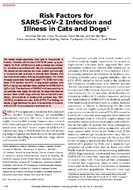Risk Factors for SARSCoV2 Infection and Illness in Cats and Dogs1