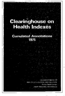 Clearinghouse on Health Indexes cumulated annotations 1975